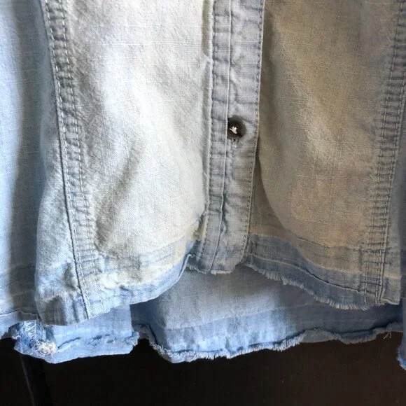 Free People Light Blue Denim Button-Up - Picture 9 of 14